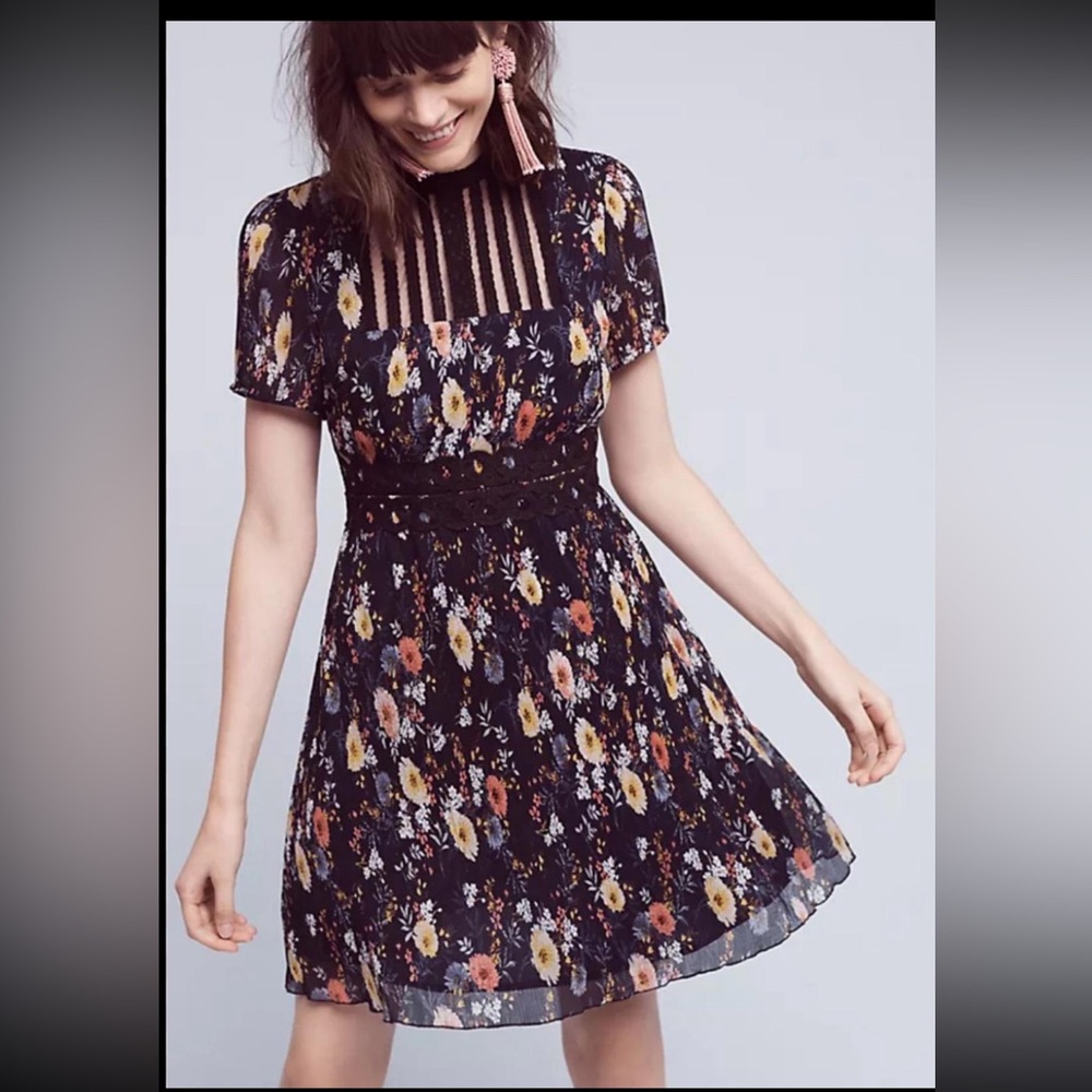 NWT Anthropologie Foxiedox Women's Floral Dress, size S
